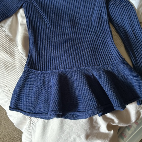 Tory Burch Ramona Merino Wool Peplum Sweater XS - Picture 13 of 13